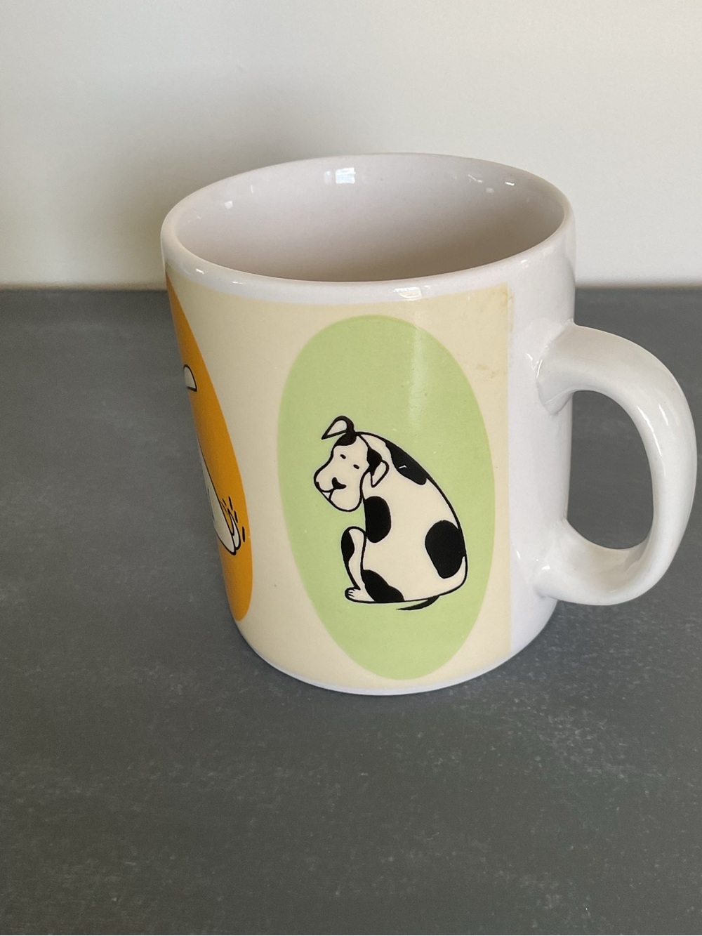 Tag Ltd White Ceramic Mug with Dog Decor Graphics